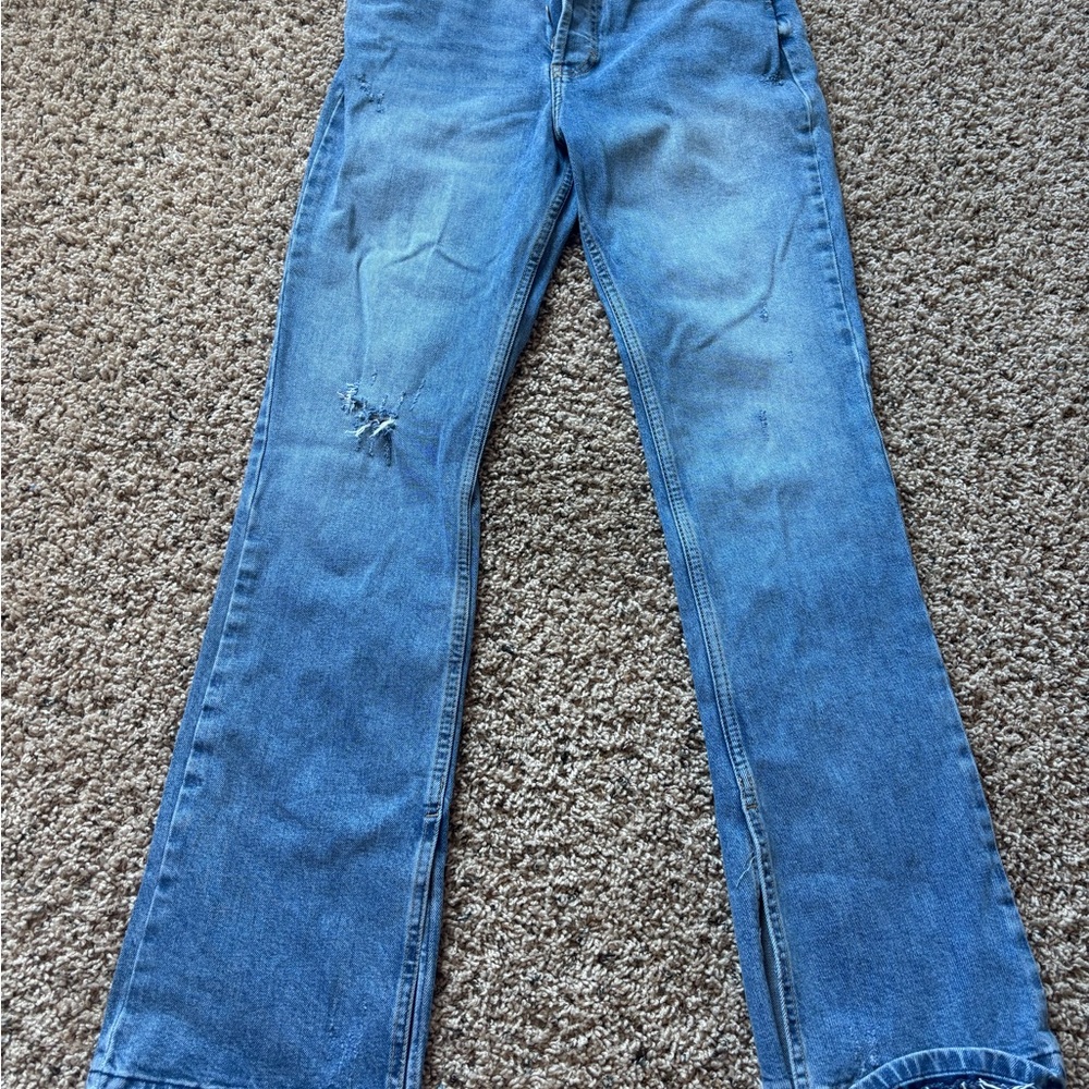 We The Free Denim Blue Straight Leg Jeans